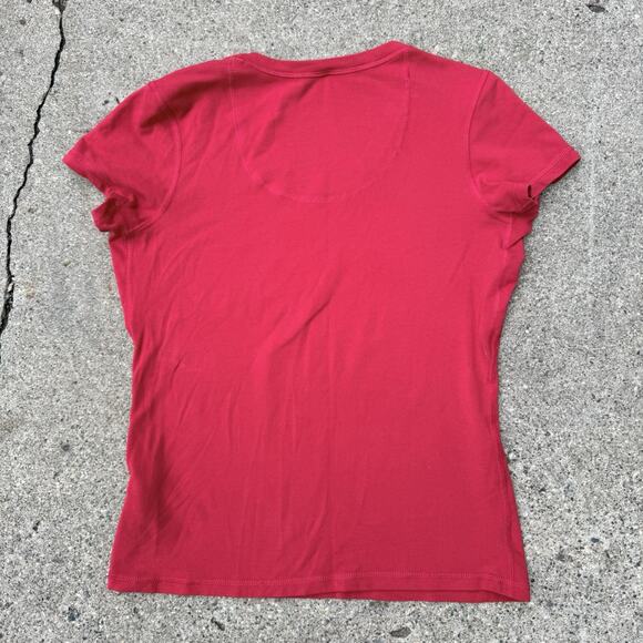 NikeFIT DRY Women’s T-Shirt Size Small Red Athletic Soft Stretch Tee Lightweight - Picture 2 of 3